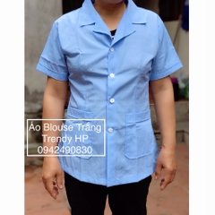 Áo công nghệ nhân viên tạp vụ, áo vệ sinh bệnh viện, phòng khám, khách sạn, thẩm mỹ viện