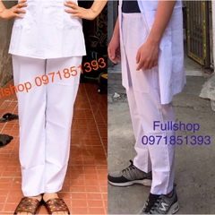 Quần blouse trắng nam nữ, quần y tế cho bác sĩ, y tá, dược sĩ...