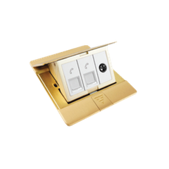 Bộ ổ cắm âm sàn gồm 2 ổ điện thoại và ổ tivi Simon