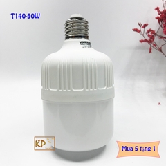Bóng đèn LED Bulb trụ thân nhựa cao cấp 50W Kawasan - KAWALED T140-50W-T/V
