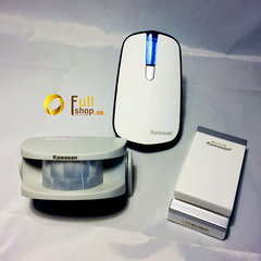 Chuông báo khách, báo động không dây kết hợp chuông cửa không pin kín nước cao cấp kawa I618-D81