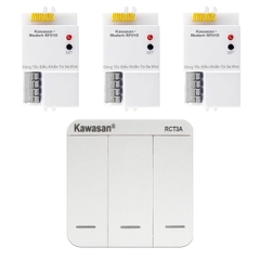 Bản sao của Bộ công tắc đôi không dây điều khiển 3 thiết bị điện từ xa Kawasan RCT3A-3RF01D