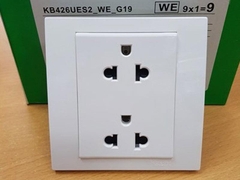 Bộ ổ cắm đôi 3 chấu 16A Schneider Series Vivace KB426UES2_WE_G19