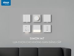 M7 Gem- Bộ ổ cắm TV+ mạng Cat6 (Diamond Sliver) Simon M7 665302G-4E
