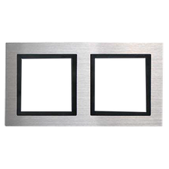 Khung Viền đôi mặt Kim Loại màu bạc cao cấp Simon V8 80821-42