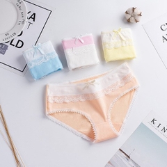 [Combo 5 quần] quần lót nữ cotton co dãn kết hợp viền ren quyến rũ phối nơ xinh xắn CR015