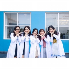 [Giá sỉ] Áo khoác blouse trắng cao cấp nam nữ dài tay - cộc tay