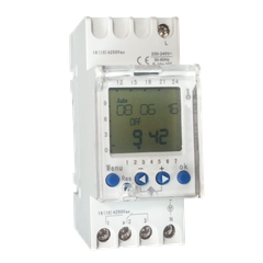 Công tắc thời gian điện tử 2 module gắn tường, tủ điện, hộp CB 2 kênh Kawa DTS192