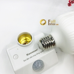Combo đui đèn cảm ứng hồng ngoại và đèn LED BULB trụ thân nhựa cao cấp Kawasan SS68-T140-50W