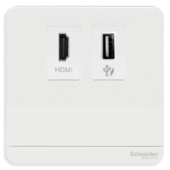 Bộ ổ cắm HDMI & USB dữ liệu Schneider AvatarOn E8332HDUSB_WE_G19