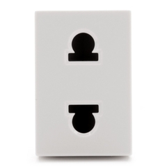 Ổ cắm 2 chấu dùng cho chấu tròn và chấu dẹt S module (chưa bao gồm khung viền) Simon Series 51A H721