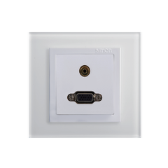 Module ổ cắm kết nối tai nghe VGA 3.5 Simon V8