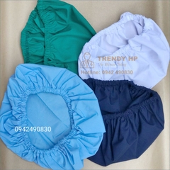 Mũ công nghệ vải - Mũ vải blu công nghệ trùm đầu, mũ công nhân trùm đầu, mũ vải bếp, nhân viên