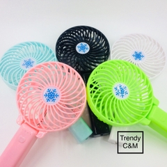 Quạt mini cầm tay 3 tốc độ gió có đèn LED và có thể gập để bàn thông minh