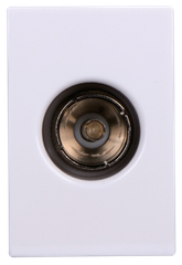 Ổ cắm TV, kết nối trực tiếp, kích thước tiêu chuẩn (9,52mm) kết nối vào chuẩn F, 1 bộ chuyển chân F sang kết nối trực tiếp (S module) Simon Series 51A H511