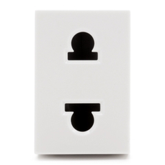 Ổ cắm 2 chấu dùng cho chấu tròn và chấu dẹt (S module) Simon Series 51A H721