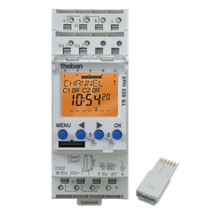 Công tắc thời gian lắp hộp CB hoặc thanh ray Theben-Germany TR 622 TOP 2