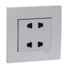 Bộ ổ cắm đôi 2 chấu 10A Schneider Series Vivace KB426US2_WE