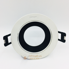 Mặt viền-khung đèn LED Spotlight KC1 tròn chống lóa góc chiếu 10 độ màu đen Simon N0424-0233