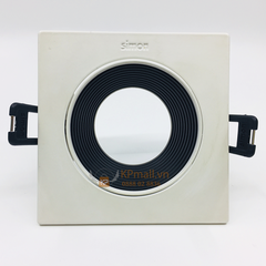 Mặt viền đơn đèn LED Spotlight KC1 vuông màu trắng góc chiếu 30 độ Simon N0424-0276