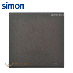 Bộ mặt che trơn cho đế âm tường cao cấp chuẩn vuông màu Xám (Grey) Simon - Tây Ban Nha E6 721000-61