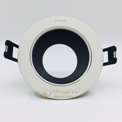 Mặt viền đèn Spotlight KC1 tròn chống lóa góc chiếu 30 độ màu Đen Simon N0424-0234