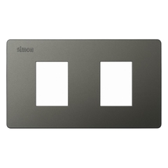 K1- Mặt 2 lỗ size S lắp ngang  (grey) Simon K1002N-61
