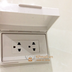 Ổ cắm đôi 3 chấu 16A kiểu Âu Mỹ có tiếp địa Simon H86 - H118