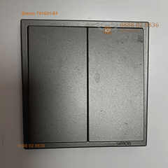 Công tắc đôi 1 chiều lắp đế vuông Màu Xám (grey) cao cấp Simon I7 701021-61
