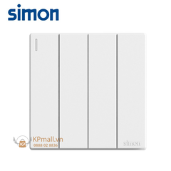 Bộ Công tắc Bốn 1 chiều lắp đế chuẩn vuông Simon S6 581041