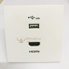 Module ổ cắm USB và HDMI lắp đế âm chuẩn vuông Simon 700494 (Trắng)