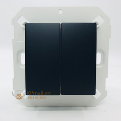 Module nút nhấn đôi - nút nhấn nhả thông minh Simon V8 80398F-26 màu Đen