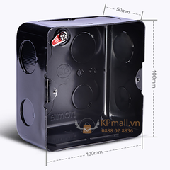 Đế sắt âm sàn (KT 100x100x50mm) cho ổ cắm âm sàn vuông Simon SED9A100