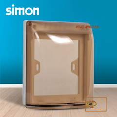 Mặt che nước chất liệu trong dùng cho ổ cắm vuông màu trắng Simon S255