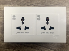 Bộ ổ cắm đôi đa năng 13A Schneider Series Vivace KBT413S_WE