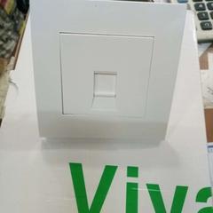 Bộ ổ cắm mạng cat6 đơn Schneider Series Vivace KB31RJ6_WE