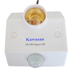 Đui đèn cảm ứng hồng ngoại chuyển động có điều chỉnh thời gian sáng và độ sáng Kawa SS682