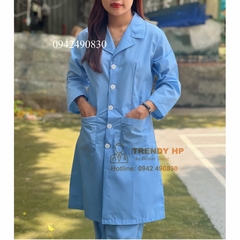 Áo choàng công nghệ Dáng Dài Xanh Hòa Bình