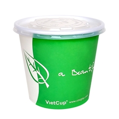 Tô giấy 16oz kèm nắp - Xanh