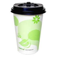 Cốc giấy 16oz 2PE kèm nắp nóng - Xanh