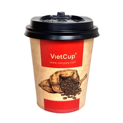 Cốc giấy 8oz kèm nắp - Cafe