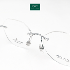 Gọng kính khoan kính cận nam nữ dáng tròn Trimyli Eyewear 26006