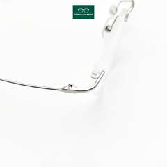 Gọng kính khoan mắt mèo nữ titanium cao cấp 130021C