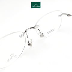 Gọng kính khoan mắt mèo nữ titanium cao cấp 130021C