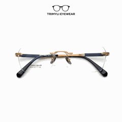 Gọng kính khoan không viền titanium 2038 Trimyli Eyewear