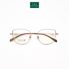 Gọng kính kim loại mắt mèo kim loại titan kính nữ Trimyli Eyewear 86155