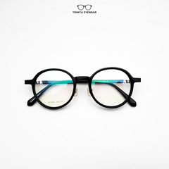 Gọng nhựa acetate dáng tròn nam nữ thời trang HE305
