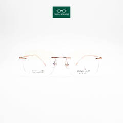 Gọng kính khoan dáng vuông Trimyli Eyewear màu bạc 26001
