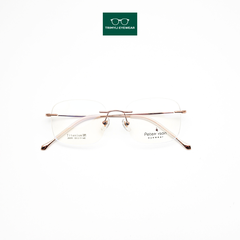 Gọng kính khoan dáng vuông Trimyli Eyewear màu bạc 26001