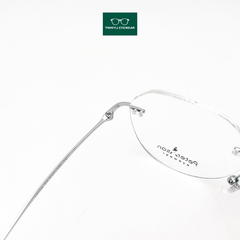 Gọng kính khoan kính cận nam nữ dáng tròn Trimyli Eyewear 26006